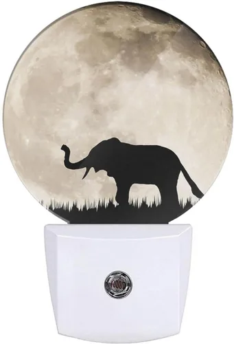 Vista 19 de LEDLAMP3009 - Luz nocturna de ciervo con enchufe, color rojo, árbol de abedul, tronco de invierno, cornamenta, vida silvestre, luz nocturna
