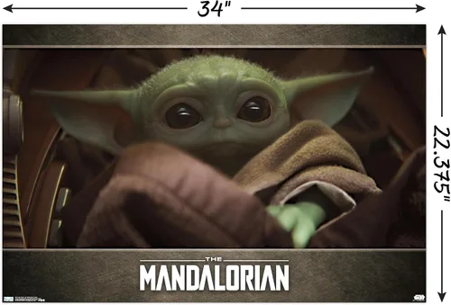 Vista 3 de Trends International Star Wars: The Mandalorian - Póster de pared de ojos, 22.375 x 34 pulgadas, versión sin marco