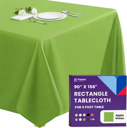 Vista 54 de Gee Di Moda - Mantel rectangular de 60 x 84 pulgadas – Mantel rectangular de poliéster lavable para mesa de 5 pies