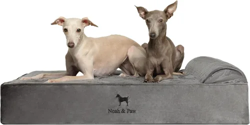 Vista 38 de NOAH & PAW Cama pequeña para perros, 20 x 15 x 6.5 pulgadas, cama para gatos de interior, espuma viscoelástica ortopédica de cáscara de huevo Verde