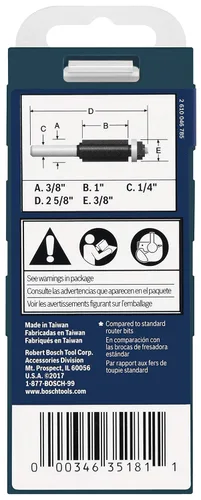 Vista 5 de Bosch 85268MC 3/8 pulg. Broca de fresado de 2 ranuras para laminado a ras