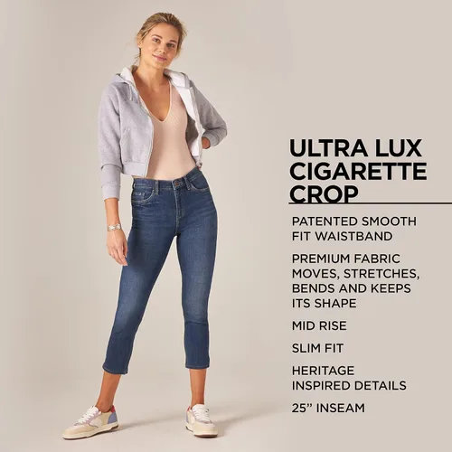 Vista 6 de Lee Pantalones cortos de cigarrillos Ultra Lux de tiro medio para mujer