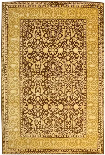 Vista 4 de SAFAVIEH Silk Road Collection SKR213G - Alfombra decorativa de lana tradicional hecha a mano, 2 x 3 pies, color granate y marfil