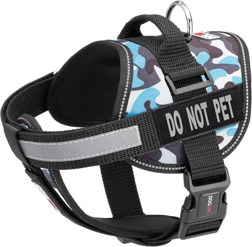 Vista 15 de Dogline Arnés de chaleco para perros y 2 parches extraíbles para no mascotas, XS/de 15 a 19 pulgadas, verde