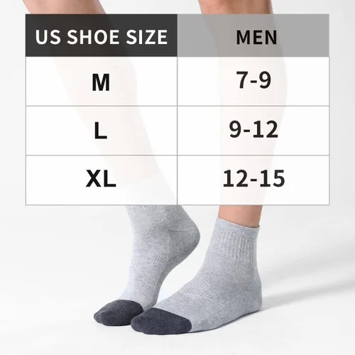 Vista 2 de CS CELERSPORT Paquete de 6 calcetines tobilleros para hombre con cojín para correr