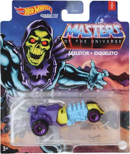 Vista 3 de Hot Wheels Masters of The Universe [Skeletor] and [He Man] Set de 2 - Carros de personajes