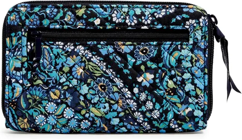 Vista 3 de Vera Bradley - Cartera de algodón para mujer, con cierre giratorio (Turnlock) y protección contra interferencia de radiofrecuencia (RFID)