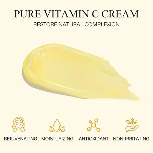 Vista 5 de SHVYOG Hidratante facial con vitamina C, crema facial de cúrcuma, hidratación antienvejecimiento, crema reafirmante e iluminadora para manchas