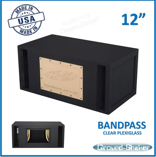 Vista 2 de 12 "doble ranura ventilada con puerto de paso de banda subwoofer caja de altavoz caja de tierra coctelera