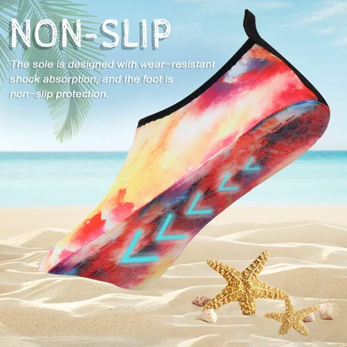 Vista 2 de ANLUKE - Zapatos de agua de secado rápido para mujeres y hombres, estilo calcetines, sensación de pies descalzos, ideales para yoga, playa, natación