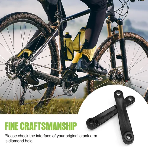 Vista 4 de BAFANG Brazo de manivela de 6.693 in bicicleta eléctrica agujero de diamante manivela motor medio bielas piezas esenciales accesorio motor medio