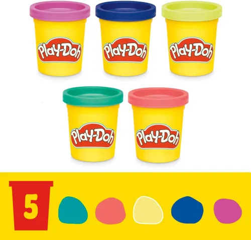 Vista 9 de Play Doh - Juego de aprendizaje creativo que incluye mantel, calcomanías, 5 cortadores de animales, 10 sellos, 3 herramientas y 5 latas de masa