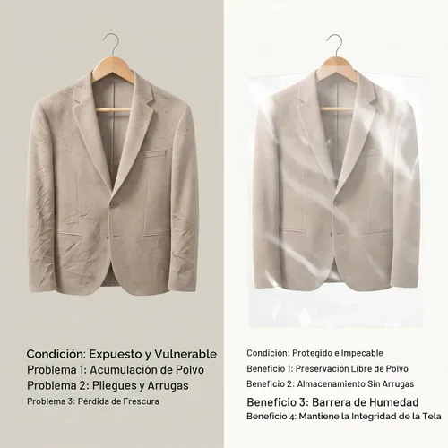 Vista 6 de RAINFLOW - Paquete de 30 bolsas transparentes para colgar ropa, 23.6 x 35.4