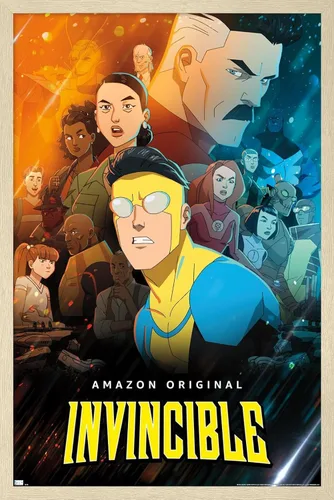 Vista 7 de Trends International Invincible - Póster de pared de hoja del grupo uno, 14.72 x 22.37 pulgadas, versión enmarcada de madera de granero