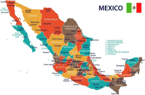 Vista 2 de Noah Jigsaw Puzzle México - mapa y bandera 1000 piezas