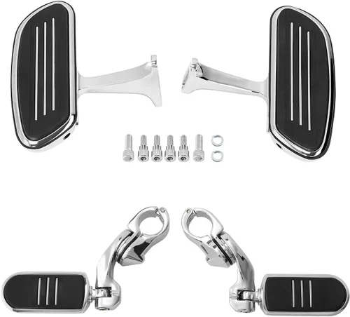 Vista 10 de TCT-MOTORPARTS Alforjas delanteras para el conductor y pedales de piso para Harley Touring Road King Road Glide Street Glide Electra Glide 1986-2025