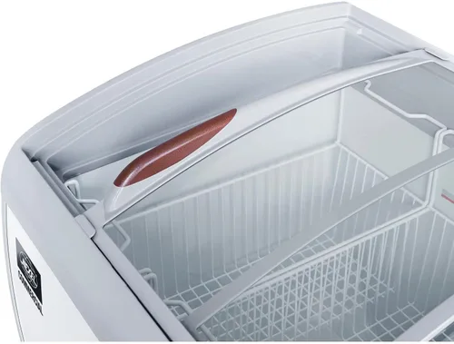Vista 6 de Nexel Congelador de helado, tapa de vidrio curvada, 49"W