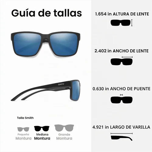 Vista 4 de SMITH Gafas de sol Emerge con lentes ChromaPop Negro mate/espejo azul polarizado.