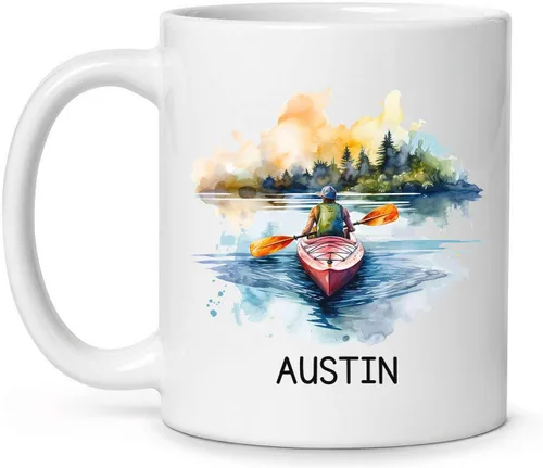 Vista 17 de Taza de café personalizada para nadador, regalo para equipo de natación, taza de cerámica blanca personalizada con nombre nadador, taza de té