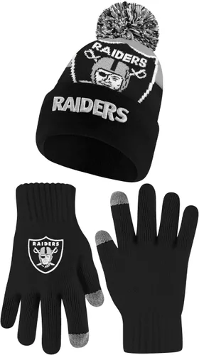 Vista 28 de Ultra Game Adults NFL Official Super Soft Winter Beanie Knit Hat With Warm Touch Screen Gloves