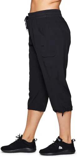 Vista 10 de RBX Active - Pantalón capri para mujer, talla grande, ligero, tejido, con cordón, estilo cargo
