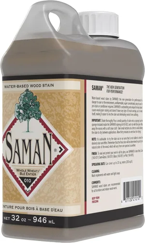 Vista 13 de SamaN Tinte interior para madera a base de agua, tinte natural para muebles, molduras, paneles de madera, gabinetes (colonial TEW-205-32, 32 oz)