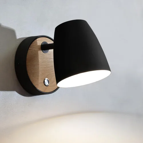 Vista 11 de DUHU Aplique de pared LED redondo, lámpara de pared de cemento gris cableada, lámpara de pared minimalista con diseño de acabado elegante