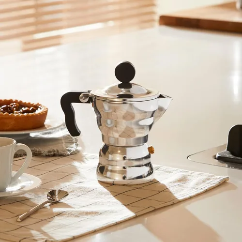 Vista 5 de Alessi AAM33/1 - Máquina de café expreso, resina de aluminio y termoplástica, 1 taza, mango negro