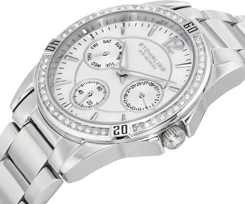 Vista 3 de Stuhrling Original 91401 Marina Reloj de cuarzo multifunción con cristal Swarovski para mujer