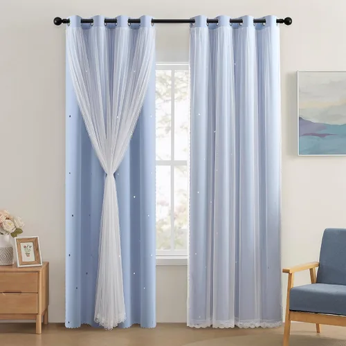 Vista 49 de XiDi - Cortinas para decoración de dormitorio Beige34/54/1