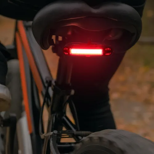 Vista 7 de Angoily Bicycle Rear Light and Front Lamp USB Rechargeable LED Bike Tail Light Set for Night Cycling Outdoor Safety