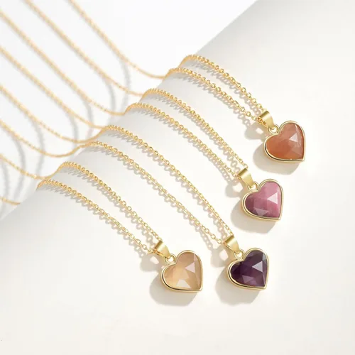 Vista 9 de KissYan Healing Crystal Necklace, 14K Gold Plated Natural Energy Stone Pendant Necklace Reiki Quartz Amethyst Citrine Gemstone Spiritual Jewelry