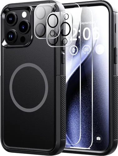 Vista 62 de Diverbox Funda para iPhone 13 [compatible con MagSafe] [con protector de pantalla] [a prueba de golpes] [a prueba de caídas] Funda de protección