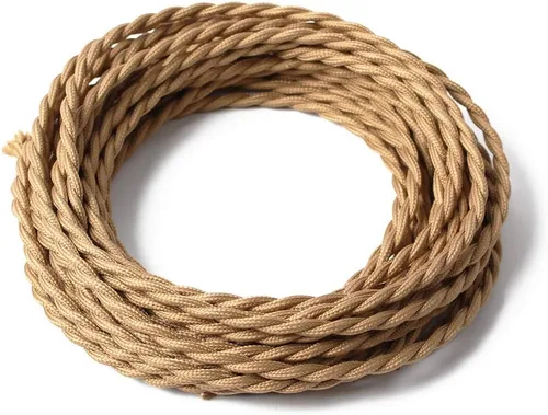 Vista 17 de Cable trenzado cubierto de tela para lámpara de 25 pies, 18/2 industrial eléctrico estilo vintage, calibre 18 estilo antiguo para lámpara retro