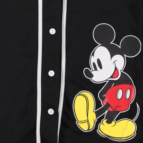 Vista 15 de Disney Camiseta de béisbol de Mickey Mouse con botones para mujer, diseño de Mickey y Minnie Mouse