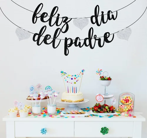 Vista 4 de Cartel de Feliz Día del Padre, decoración del día del padre, el mejor papá de la historia, suministros para fiesta de cumpleaños del día del padre