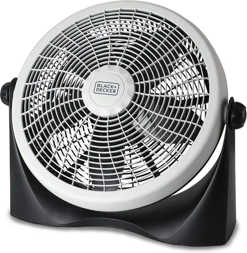 Vista 10 de BLACK+DECKER - Ventilador de caja sin marco de 9 pulgadas, ventilador de escritorio independiente con 3 configuraciones de velocidad, ventilador