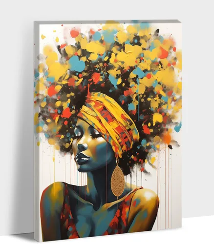 Vista 79 de Arte de pared afroamericano, decoración de rey y reina bailarín negro para sala de estar, arte de pareja de amor negro para dormitorio, lienzo