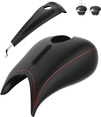 Vista 27 de Fundas de tanque estiradas para whisky ámbar con consola de tablero para Harley Touring Street Glide Road Glide 2014 2015 2016 2017 2018 2019 2020