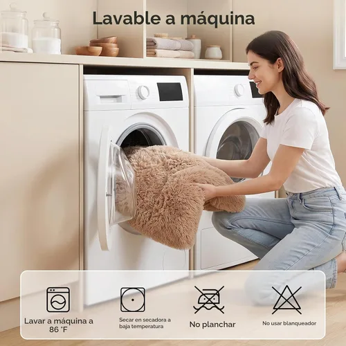 Vista 6 de JOEJOY - Almohadilla para cama para perro, cama de lujo lavable para perros, almohadilla suave antideslizante para perros pequeños, 23 x 18 Beige