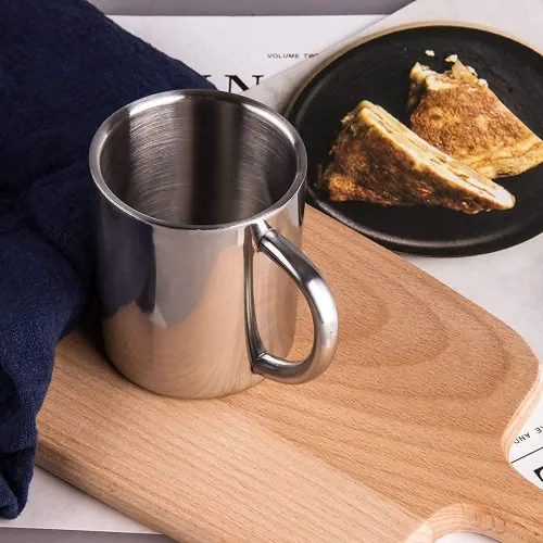 Vista 5 de IMEEA 7.5oz/7.4 fl oz tazas de té de camping tazas de té de doble pared de acero inoxidable 13.5oz/13.5 fl oz tazas de café
