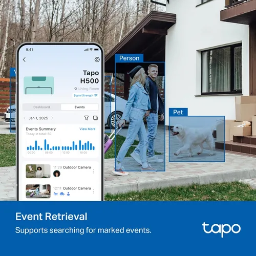 Vista 7 de Tapo Concentrador central de hogar inteligente para dispositivos inteligentes: conecta hasta 16 nuestras cámaras y 64 sensores Sub-G, almacenamiento
