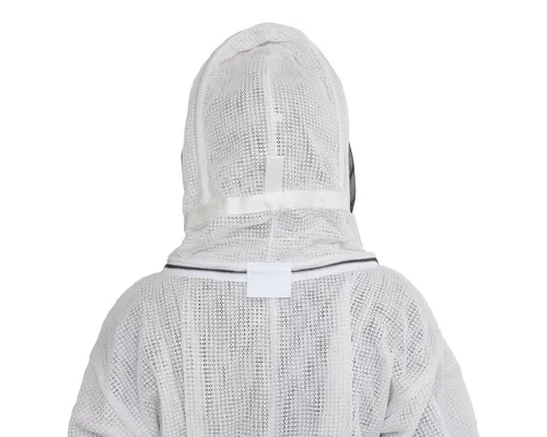 Vista 7 de Traje de abeja ventilado de 3 capas, kit de traje de apicultor con velo de esgrima desmontable y guantes de abeja (2XL)