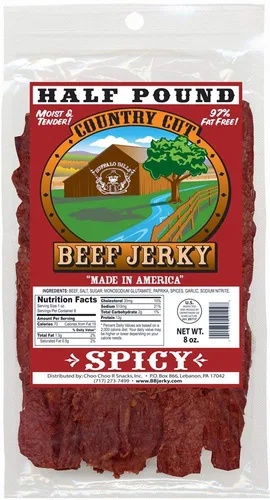 Vista 7 de Buffalo Bills 8oz Barbacoa Country Cut Beef Jerky Pack (carne seca húmeda y tierna)