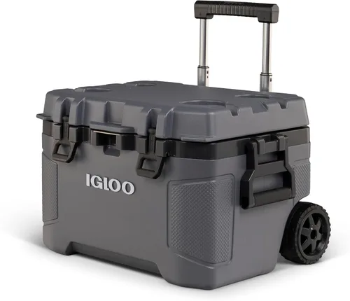 Vista 10 de Igloo Trailmate - Hielera con ruedas de 52 cuartos de galón, baúl de hielo rígido aislado, Americana
