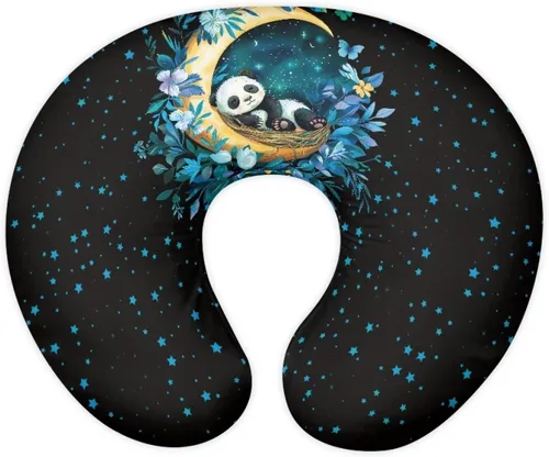 Vista 43 de Funda de almohada de alimentación de ajolote azul, funda de almohada de lactancia materna con margaritas para niñas recién nacidas, funda