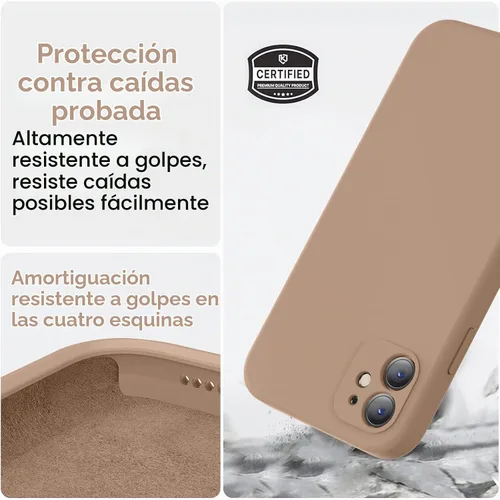 Vista 5 de Vooii Compatible con iPhone 11 Funda, Silicona Líquida Mejorada con [Bordes Planos] [Protección de Cámara] [Forro de Microfibra Suave Antiarañazos]