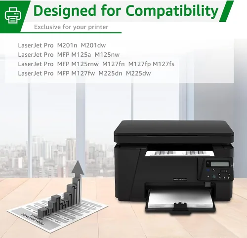 Vista 2 de GREENSKY Cartucho de tóner compatible de repuesto para HP 83A CF283A 283A 83X 283X CF283X para LaserJet Pro MFP M127fw M225dw M201dw M127fn M125nw