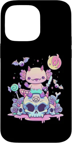 Vista 21 de Pastel Goth Axolotl Creepy Gothic Kawaii Anime Aesthetic Case for iPhone 16