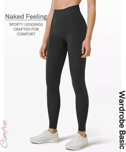 Vista 2 de COMFREE Pantalones de yoga de cintura alta con bolsillos con control de abdomen leggings de entrenamiento sensación desnuda ultra suaves sin